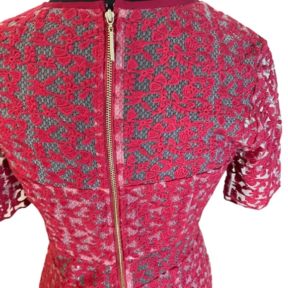 NWT Erin Erin Fetherston Women's Nora Short Sleeve Lace Illusion Dress - Picture 6 of 11